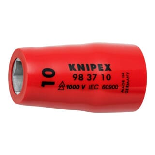Steckschlüsseleinsatz für Sechskantschrauben 1000V-isoliert mit Innenvierkant 3/8 SW.10mm'' - Knipex