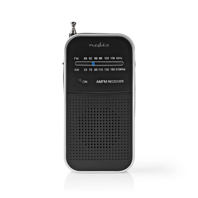 Fm Radio Tragbares Design Am Fm Batterie Betrieben Analog 15 W Schwarzer Weier Bildschirm Bluetooth Kopfhorerbuchse Aluminium Schwarz