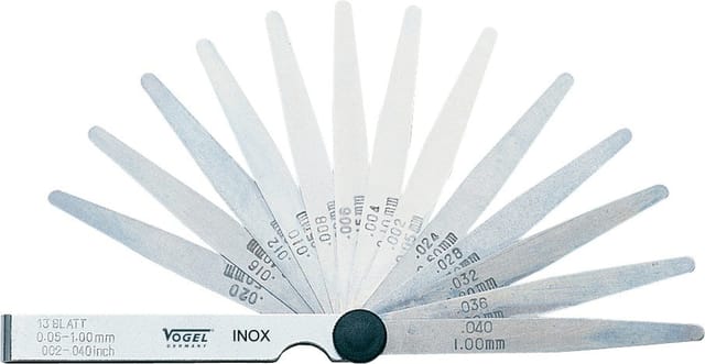 Vogel Germany Fühlerlehren-Satz 20 Blatt Messbereich 0,05-1,00 mm 100 mm lang