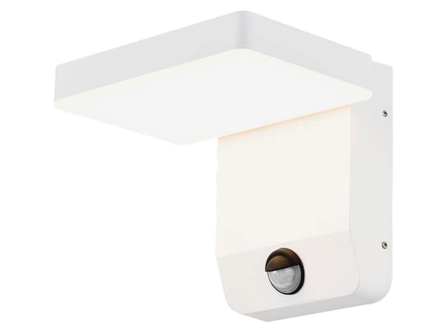 V-tac - 17W 150LM/W Quadratische LED-Wandleuchte mit Sensor, Weiß, Naturweiß, IP65