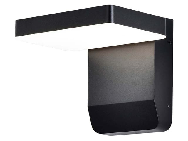 V-tac - 17W quadratische LED-Wandleuchte 150LM/W Schwarz Naturweiß IP65