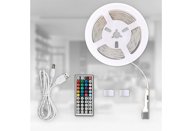 B.k.licht - led Streifen 5 m - dimmbar, Fernbedienung, usb, Farbwechsel, rgb