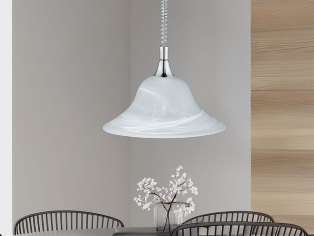 Trio Lighting - Suspensionslampe viola 60w attacco e27 gebürstete weiße farbe 301700107