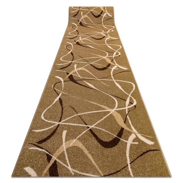 Läufer karmel heat-set fryz choco Nuss 70 cm brown 70x140 cm