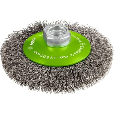 Accessories Kegelbürste Clean for Inox, gewellt, rostfrei, 100 mm, 0,35 mm, 12500 U/min, M14 - Bosch