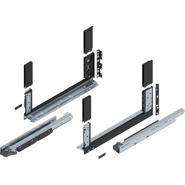 BLUM LEGRABOX free SET Höhe C, BLUMOTION S, 70Kg, NL 500, Carbonschwarz