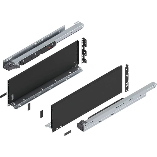 Blum - legrabox pure set Höhe c otion s, 70Kg, nl 550, Carbonschwarz