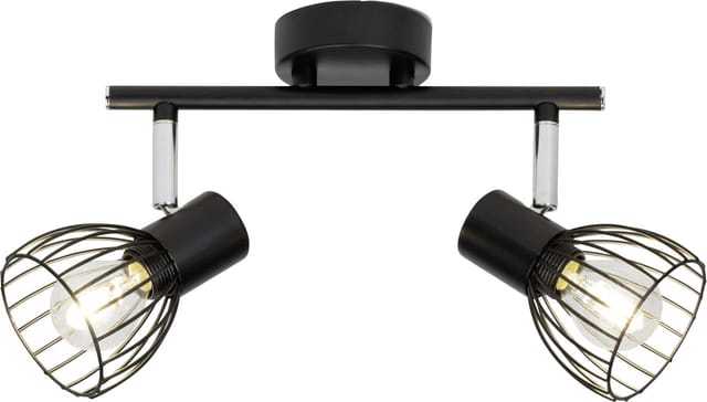 Brilliant - 2er Spot Blacky schwarz 25,5 x 14 cm E14 Deckenstrahler