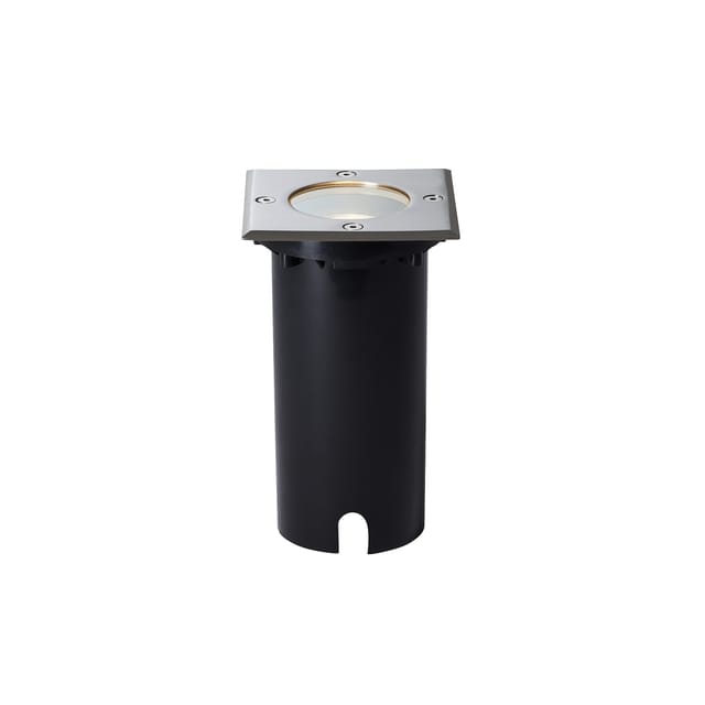 Brilliant Itch Bodenleuchte Außen IP67 - Bodeneinbauleuchte Edelstahl 11x11cm für Garten & Einfahrt - GU10 - LED geeignet - Leuchtmittel nicht