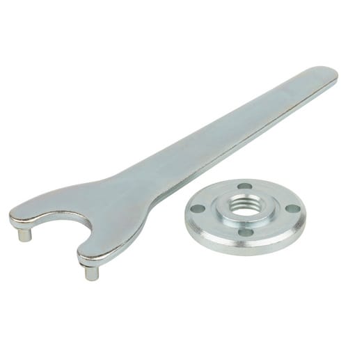 Flanschschlüssel m 14 mit Flanschmutter gerade 35 mm Schleifgitter - Wolfcraft