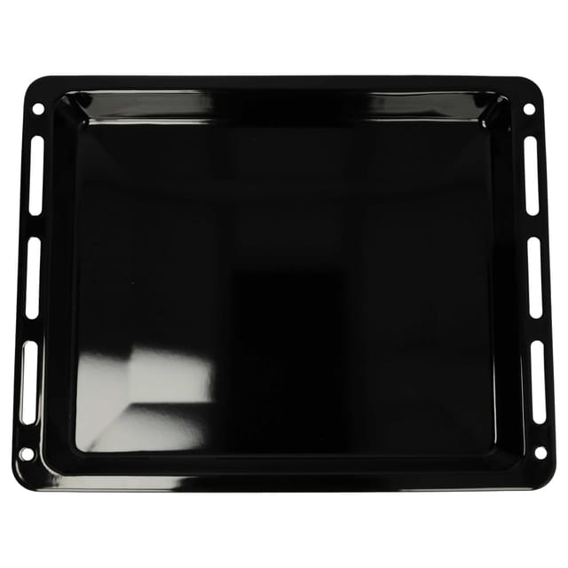 Backblech kompatibel mit Bosch Backofen - 45,8 x 36,5 x 4 cm, Antihaftbeschichtet, Emailliert, Schwarz - Vhbw
