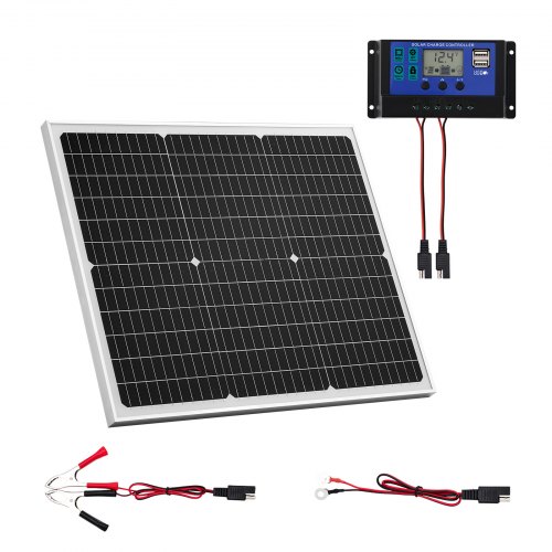 Solarpanel 12v Monokristallines Solarpanel-kit, 50w, Für Mono-solarmodule Mit Verbessertem Mppt-controller, Für Auto, Boot, Rv, Anhänger, Flachdach (halterung Nicht Im Lieferumfang Enthalten)