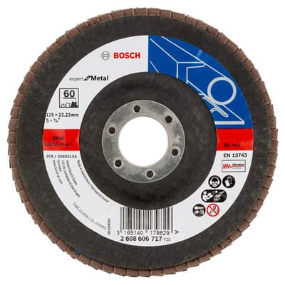 Bosch - Accessories 2608606717 X551 Fächerschleifscheibe Durchmesser 125 mm Bohrungs-Ø 22.33 mm Stahl