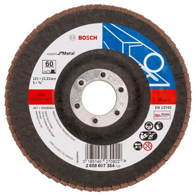 Bosch - Accessories 2608607354 X551 Fächerschleifscheibe Durchmesser 125 mm Bohrungs-Ø 22.33 mm Stahl