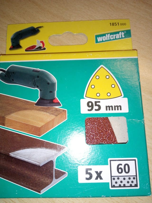 Haftschleifblätter K60 für Bosch-Deltsschleifer 5 Stück für Deltaschleifer - Wolfcraft