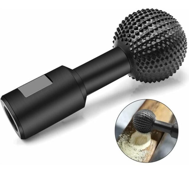 Csparkv - Rotierender Kugelfräser, Kohlenstoffstahl zum Holzschnitzen, Polieren, Gravieren, Bohren, Schleifkopf für Winkelschleifer 115/125 (14 mm)