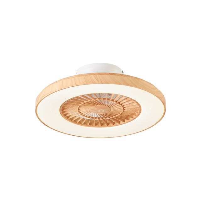 Deckenventilator Holzoptik mit Sterneffekt 60cm inkl. led Dimmbar mit Fernbedienung - Climo