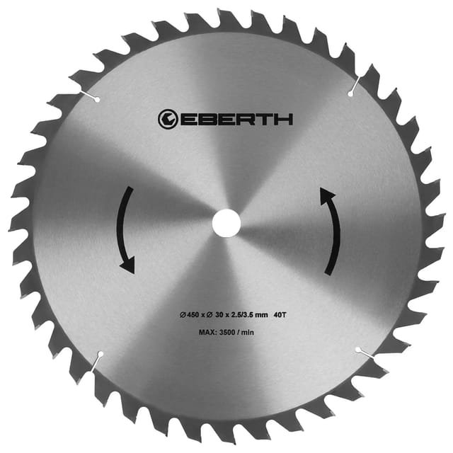 Profi Kreissägeblätter Hartmetallsägeblatt Sägeblatt für Holzschnitte (40 Zähne, 450 mm Durchmesser, Bohrung 30 mm, Blattstärke 2,5 mm, Schnittbreite
