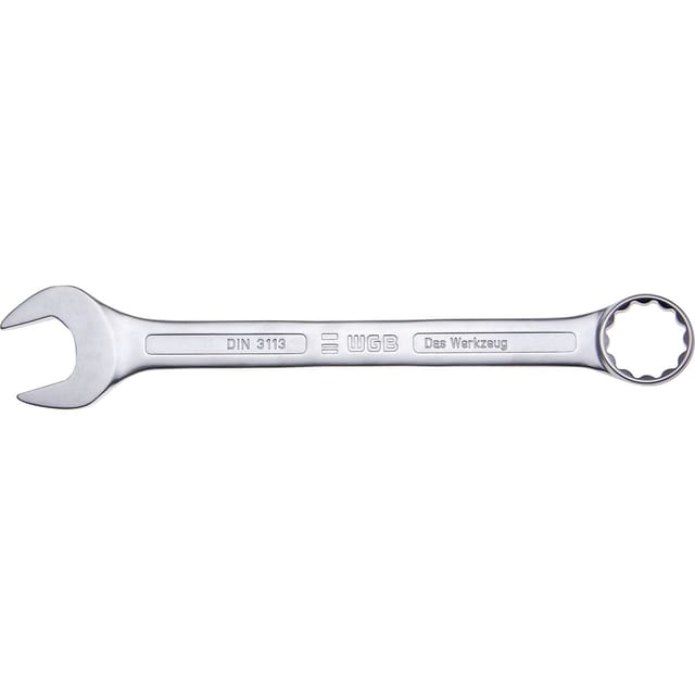 WGB - Ringmaulschlüssel 30mm gekröpft, Maulringschlüssel geprüft nach DIN3113A, Chrom-Vanadium Stahl