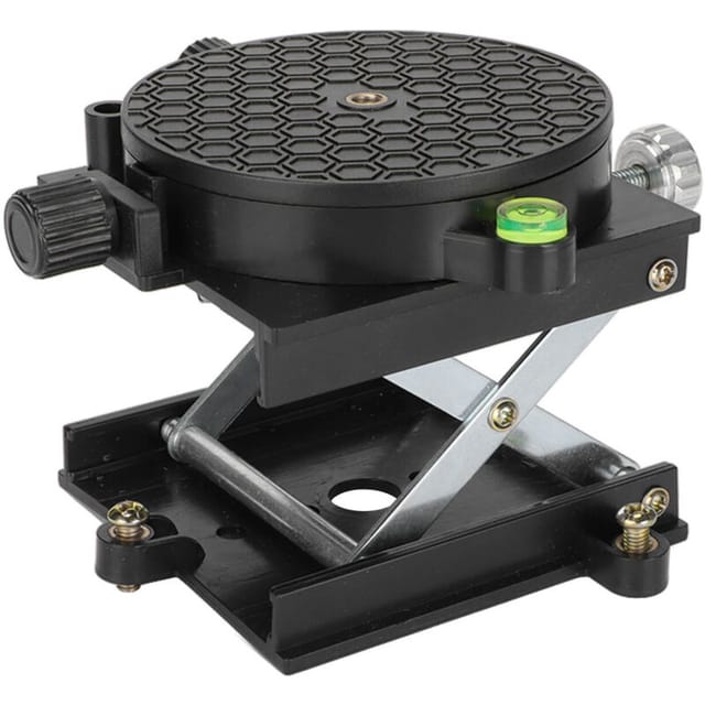 Eosnow Hebeplattform 360 ° Rotation 6,5 cm Erweiterbarer Scherenliftständer für Holzbearbeitungsseexperiment