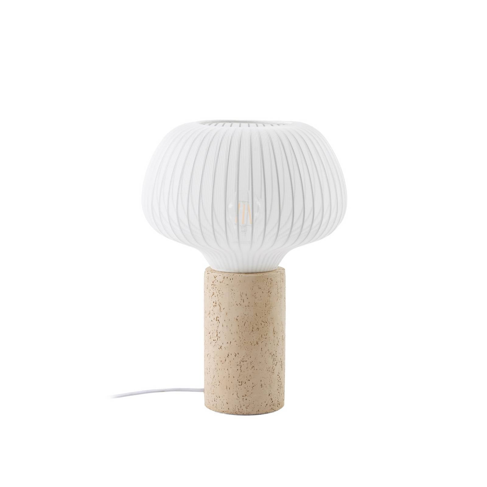 Beton Tischlampe "eloise" Aus Beton, Textil Für Wohnzimmer & Esszimmer Von Lucande