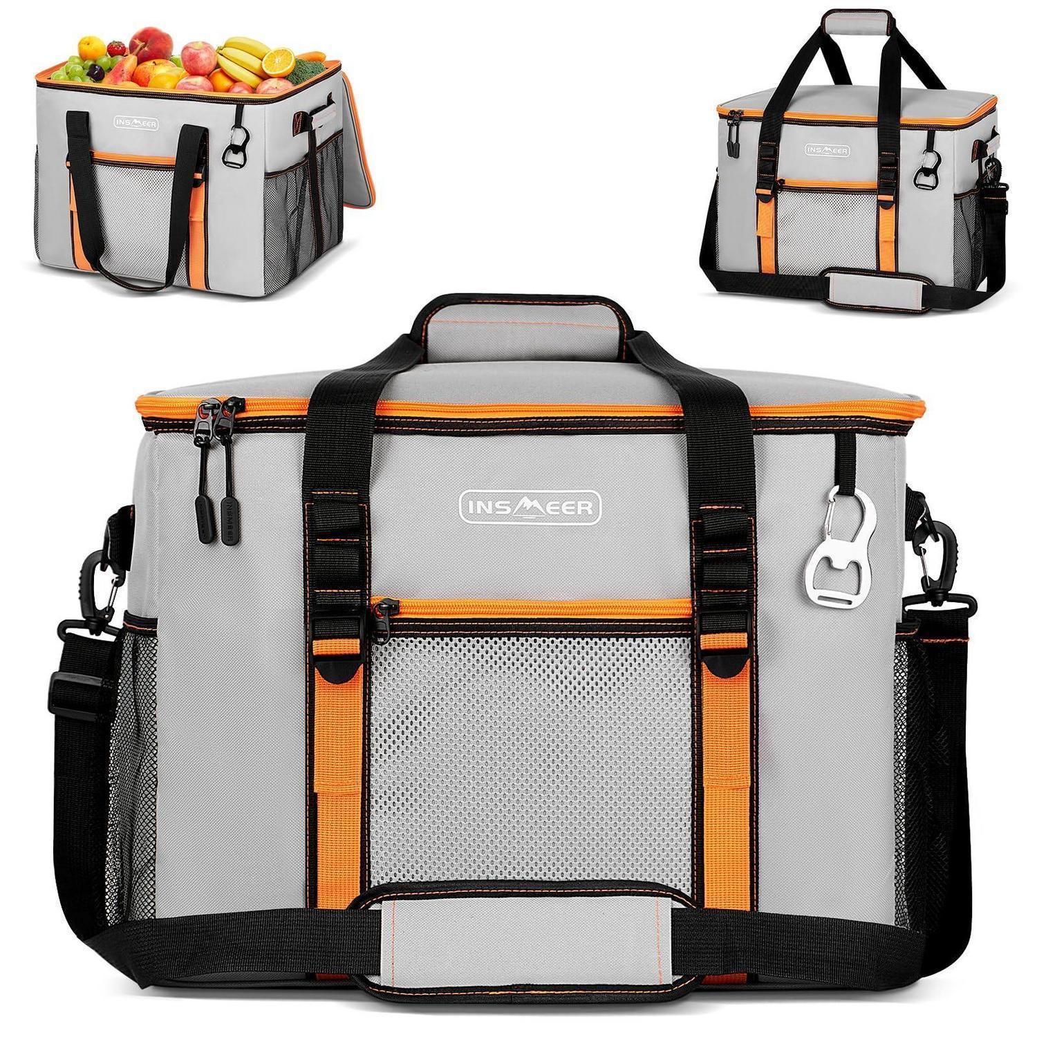 Kühltasche 50l Faltbar Mit Flaschenöffner, Auslaufsicher, 12h Isolierung