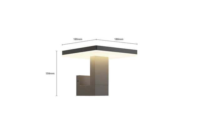 Lucande - led Wandleuchte außen 'Olesia' aus Aluminium von