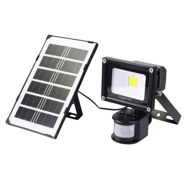 Sygonix - SY-5461108 Solar-Spot mit Bewegungsmelder 10 w Neutralweiß