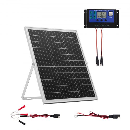 12v Monokristallines Solarpanel-kit 25 W, Batterieladegerät Mit Intelligentem Mppt-controller & Verstellbarer Halterung, Ip67 Wasserdicht Für Auto, Boot, Wohnmobil, Motorradanhänger
