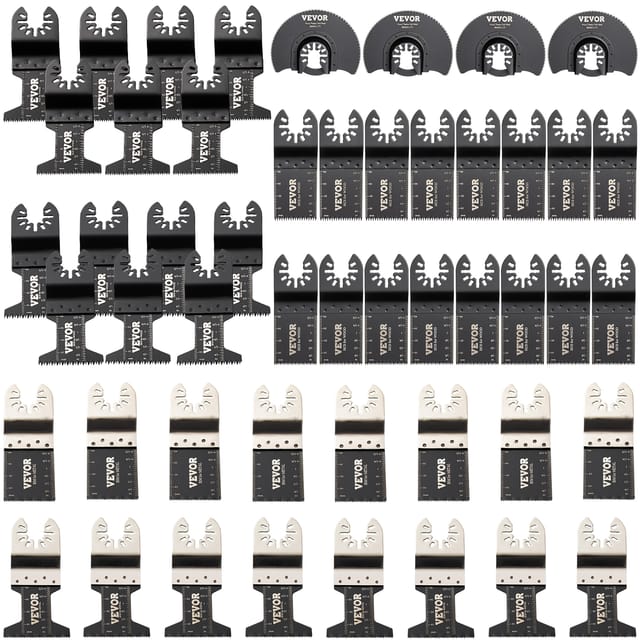50x Sägeblatter Oszillierendes Zubehör Set Hcs+edelstahl Multitool Segmentsägeblatt 1-3/4 Zoll 1-3/8 Zoll 3-1/2 Zoll Multifunktionswerkzeug Zubehör Set - Vevor