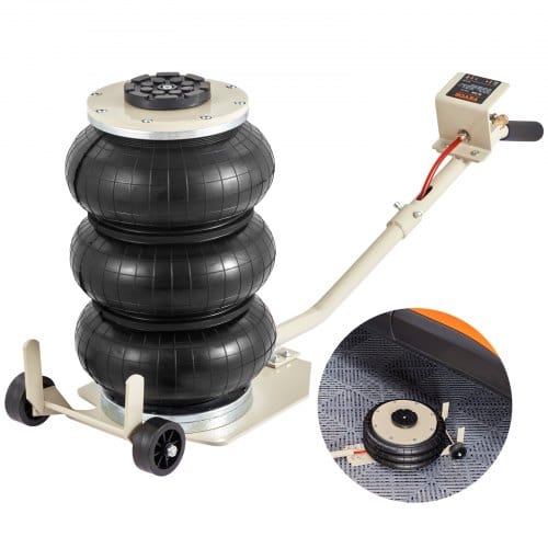 Mophorn - Vevor Pneumatischer Wagenheber Air Jack 3 T, Weiß Dreifachbeutel-luftheber 140-450 Mm Hubhöhe Airbag Luftwagenheber Mit Langem Griff, 5 Minuten Hub Luftheber Wagenheber Für Suv, Lkw, Pkw Usw.