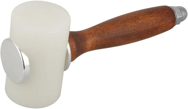 Lederhammer, Holzgriff, T-Nylonkopf, Werkzeug für DIY-Lederschnitzerei, Lederhandwerk