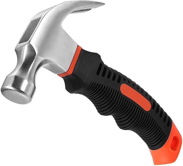 Mini-hammer, Multifunktionshammer, Kleiner Nagelzieherhammer Aus Kohlenstoffstahl, Mit Griff, Für Wartung, Zimmerei, Heimwerken, Handwerk, Industrie (orange + Schwarz)