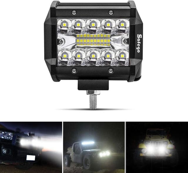 10,2 Cm (4 Zoll) 60 W Led-strahler, Arbeitsscheinwerfer, Led-stabscheinwerfer, 10800 Lm, Wasserdicht Ip67, Nebelscheinwerfer Für Auto, Geländewagen, Lkw, Suv, Atv, Boot, 12 V, 24 V, Tagfahrlicht