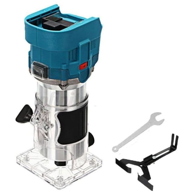 Teetok - Trimmfräsen, 850 W Bürstenloses Kabelloses Fräswerkzeug, 1/4 Zoll Elektrischer Hand-palm-holztrimmer Mit 6 Geschwindigkeiten, (ohne Akku) - Kompatibel Mit Makita-akku Für Holzbearbeitung, Trimmen
