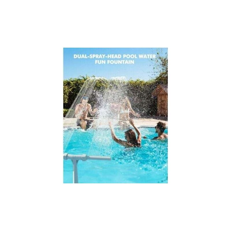 Hochdruckbrunnen Für Aufblasbare Und Metallrahmenpools – Kaskadenstrahl Mit 2 Verstellbaren Düsen, Ideal Für Whirlpools Und Poolkühlung