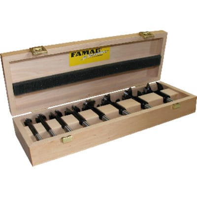 FP - Famag Forstnerbohrer Set ws Bormax, 8-teilig, Holzbohrer 15-35 mm, Länge 90 mm