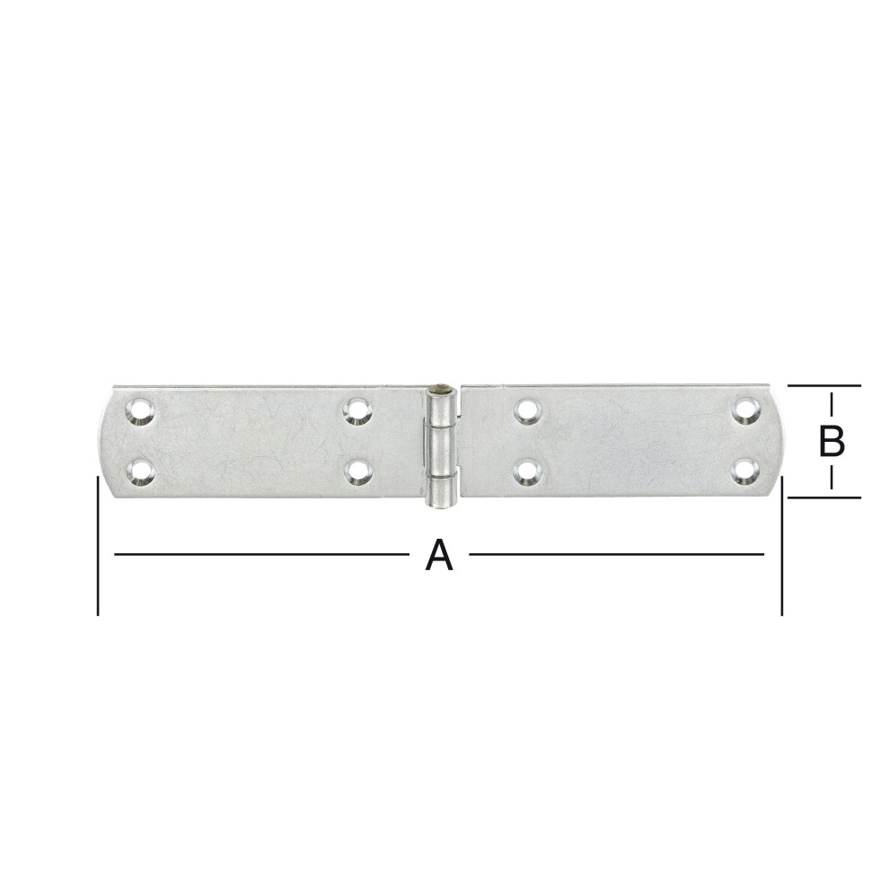 Vormann - Französische Kistenbänder verzinkt 140 x 35 mm Scharniere Bild 2