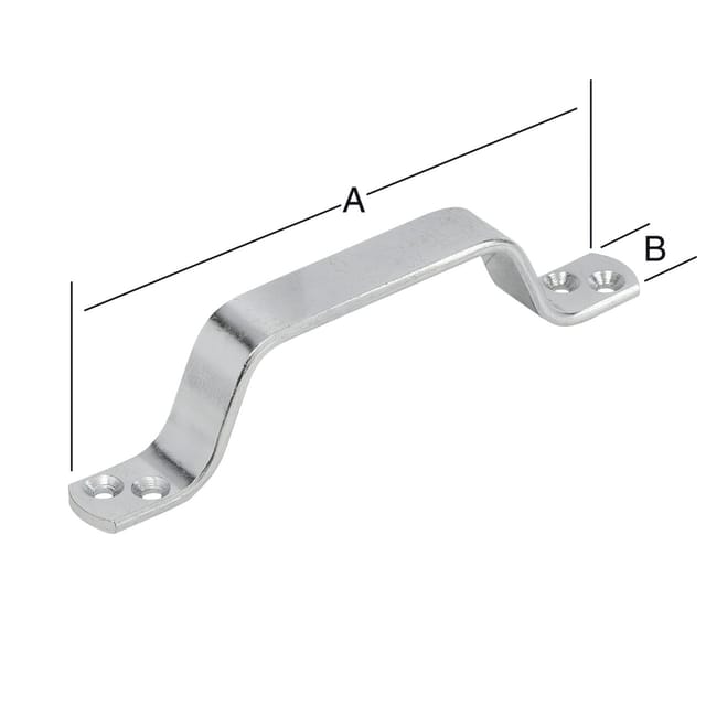 Handgriff gelocht, l 160mm Stahl, verzinkt - Vormann