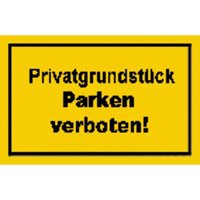 Verbotsschild 250x150mm Privatgrundstück parken Bild 2