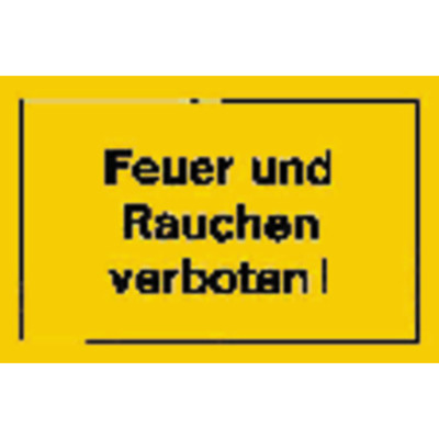 Verbotsschild 250x150mm Feuer und Rauchen verbot