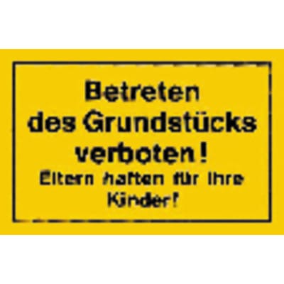 Verbotsschild 250x150mm Betreten des Grundstücks