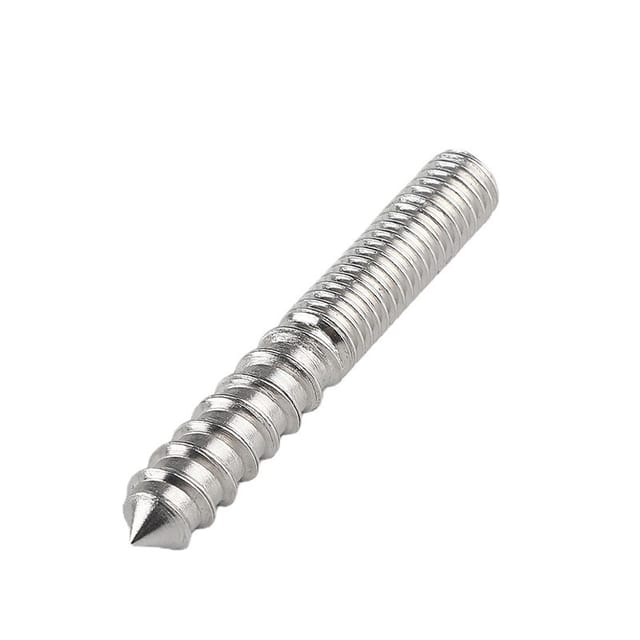 Memkey - M6 Kleiderbügelschrauben, Länge 2-3/8 Zoll (60 mm), selbstschneidende Doppelkopfschrauben, Schraube, 6 mm, Holzverbindung, Möbelbeine, 8