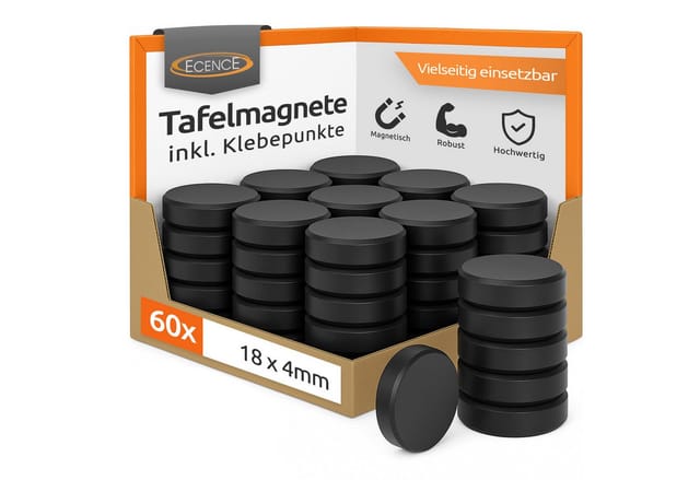Magnet für Magnettafel 60x Ferrit Magnet Haftmagnete Kühlschrank Whiteboard