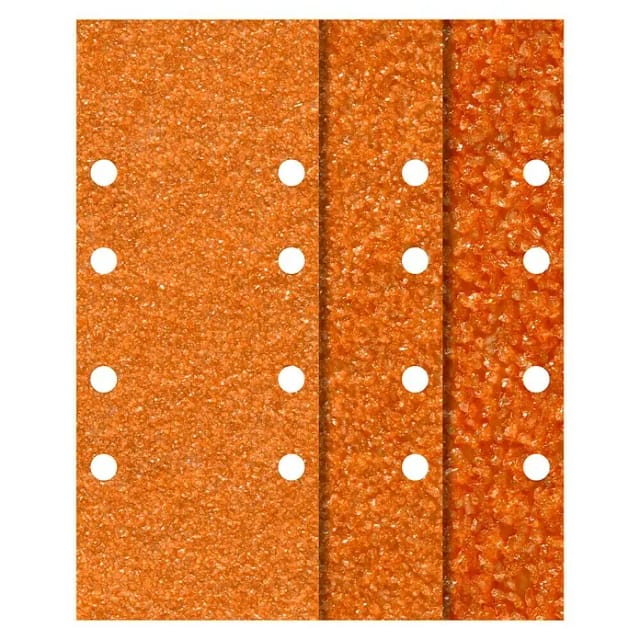 Schleifstreifen Korund K40 K80 K120 93 x 230 mm 25 Stück für Schwingschleifer - Wolfcraft