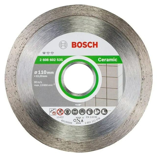 Diamanttrennscheibe Standard for Ceramic, 110 x 22,23 x 1,6 x 7,5 mm - Bosch
