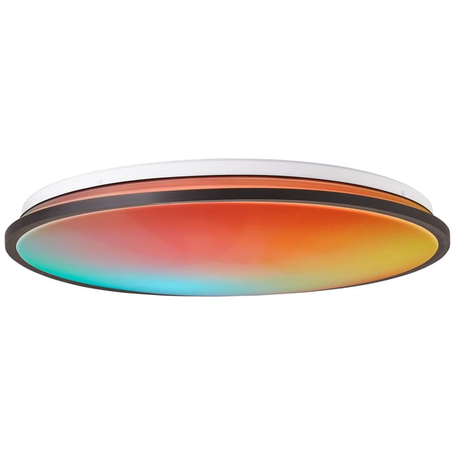 Brilliant - Heida led Deckenaufbau-Paneel 48cm schwarz, Metall/Kunststoff, 1x 30 w led integriert, (Lichtstrom: 3000lm, Lichtfarbe: 3000-6500K)