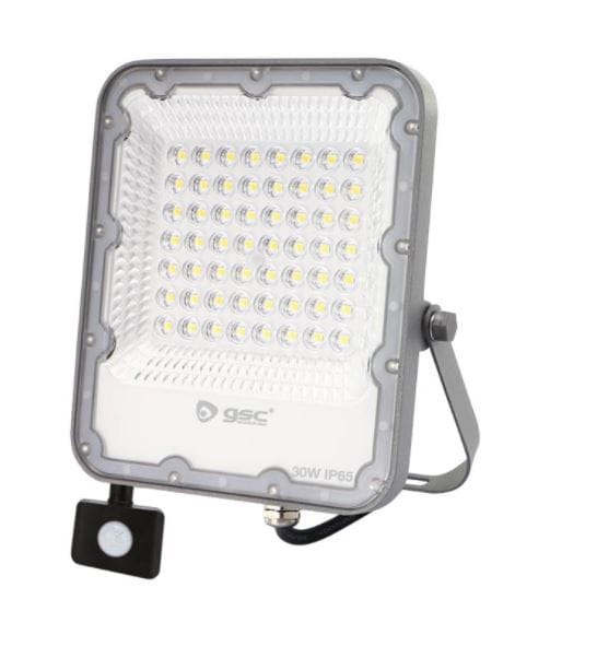 GSC - 202610003 Aluminiumprojektor mit Sensor 30W 6500K IP65 Grau
