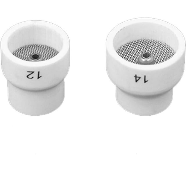 TIG-Schweißdüsenring-Set, Keramikglas, kompatibel mit WP9/17/18/20/25/26, weißes Modell