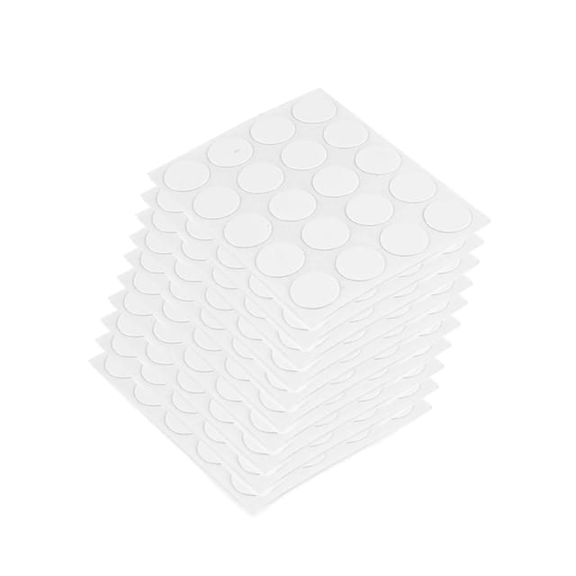 Emuca - Satz von 1.000 Schraubkappen, selbstklebend, Durchmesser 13mm, Kunststoff, Weiß